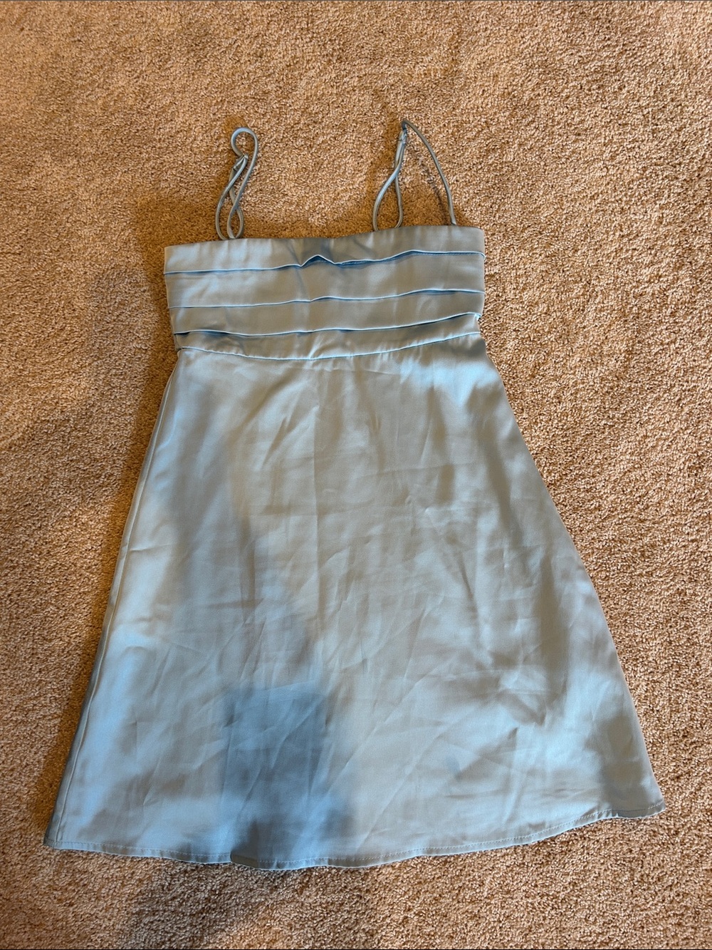 Beginning Boutique Pale Blue Spaghetti Strap Dress